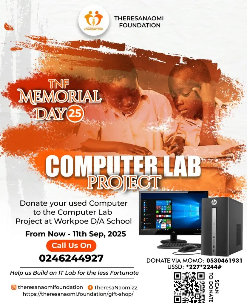 📚 TNF Memorial Day 2025 – Spreading Hope to Workpoe DA Basic School ICT Lab 828x1024