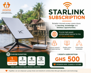 Sponsor Starlink Internet – 1 Month