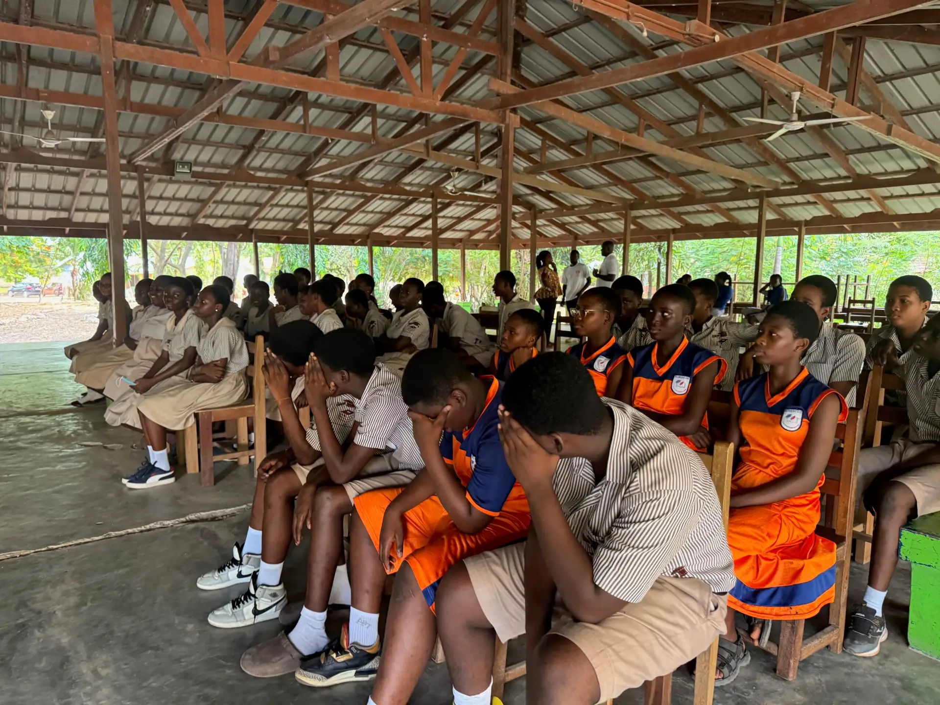 Schoolgirls at the Weija programme on 30 May 2025